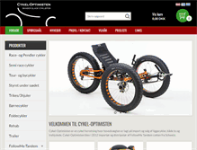 Tablet Screenshot of cykel-optimisten.dk